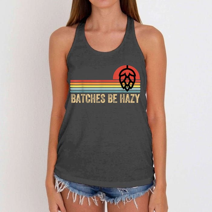 Batches Be Hazy IPA Craft Beer S For Men Women Vintage Women's Knotted Racerback Tank