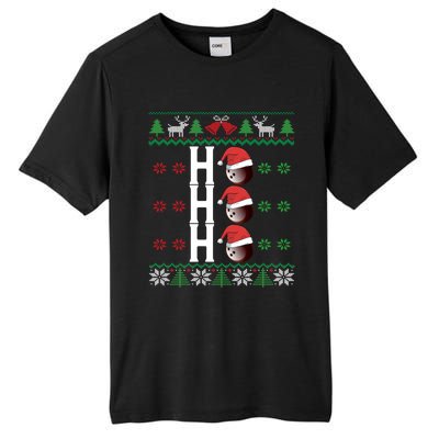 Bowling Ball Ho Ho Ho Ugly Christmas Bowler Cool Gift Tall Fusion ChromaSoft Performance T-Shirt