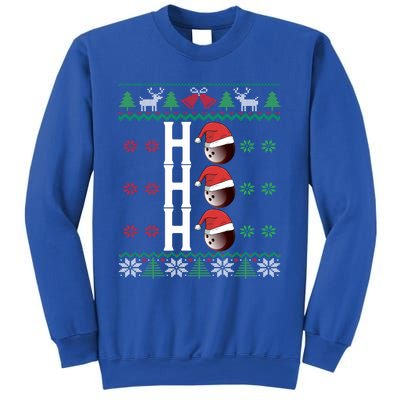 Bowling Ball Ho Ho Ho Ugly Christmas Bowler Cool Gift Sweatshirt