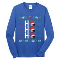 Bowling Ball Ho Ho Ho Ugly Christmas Bowler Cool Gift Tall Long Sleeve T-Shirt