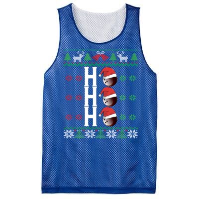 Bowling Ball Ho Ho Ho Ugly Christmas Bowler Cool Gift Mesh Reversible Basketball Jersey Tank