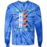 Bowling Ball Ho Ho Ho Ugly Christmas Bowler Cool Gift Tie-Dye Long Sleeve Shirt