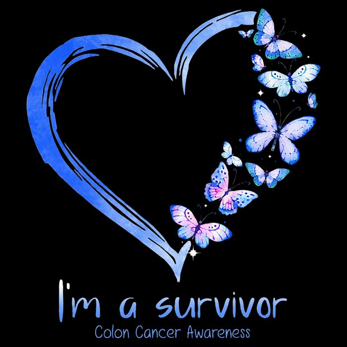 Blue Butterfly Heart I'm A Survivor Colon Cancer Awareness City Backpack