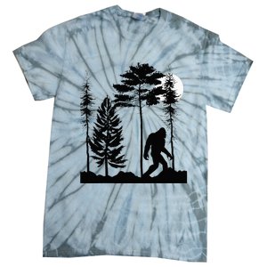 Bigfoo Bigfoot Hiding In Forest At Night Sasquatch Tie-Dye T-Shirt