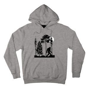 Bigfoo Bigfoot Hiding In Forest At Night Sasquatch Tall Hoodie