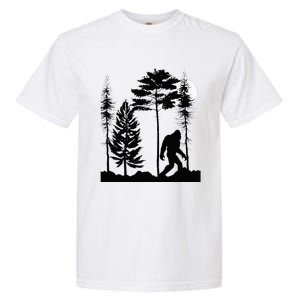 Bigfoo Bigfoot Hiding In Forest At Night Sasquatch Garment-Dyed Heavyweight T-Shirt