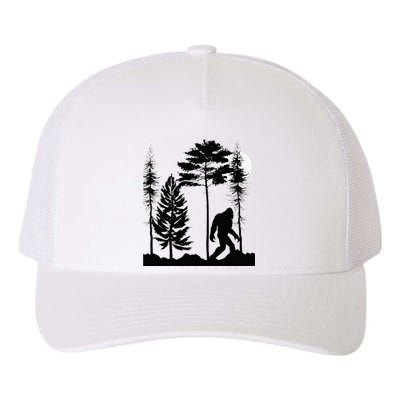 Bigfoo Bigfoot Hiding In Forest At Night Sasquatch Yupoong Adult 5-Panel Trucker Hat