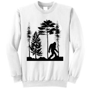 Bigfoo Bigfoot Hiding In Forest At Night Sasquatch Sweatshirt