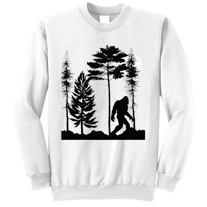 Bigfoo Bigfoot Hiding In Forest At Night Sasquatch Sweatshirt