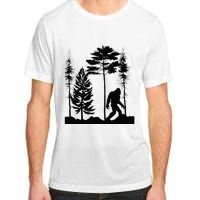 Bigfoo Bigfoot Hiding In Forest At Night Sasquatch Adult ChromaSoft Performance T-Shirt