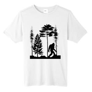 Bigfoo Bigfoot Hiding In Forest At Night Sasquatch Tall Fusion ChromaSoft Performance T-Shirt