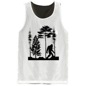 Bigfoo Bigfoot Hiding In Forest At Night Sasquatch Mesh Reversible Basketball Jersey Tank