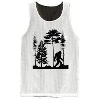 Bigfoo Bigfoot Hiding In Forest At Night Sasquatch Mesh Reversible Basketball Jersey Tank