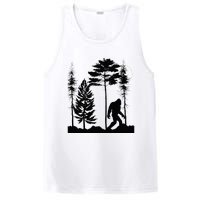 Bigfoo Bigfoot Hiding In Forest At Night Sasquatch PosiCharge Competitor Tank