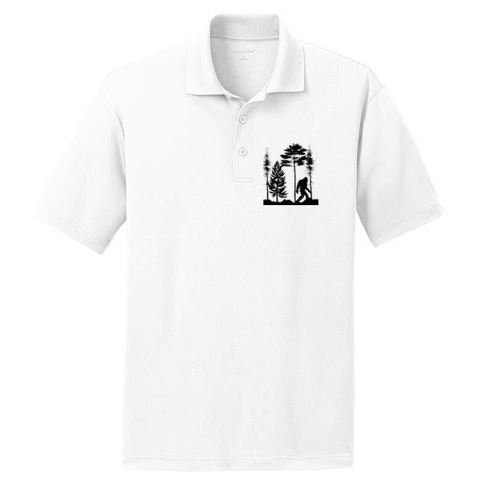 Bigfoo Bigfoot Hiding In Forest At Night Sasquatch PosiCharge RacerMesh Polo