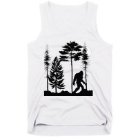 Bigfoo Bigfoot Hiding In Forest At Night Sasquatch Tank Top