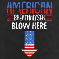 Breathalyzer Blow Here Funny 4th Of July Funny American Flag Adult Drive Performance Visor
