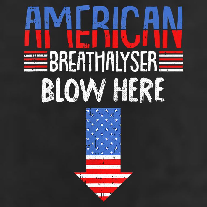 Breathalyzer Blow Here Funny 4th Of July Funny American Flag Adult Drive Performance Visor