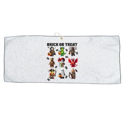 Building Bricks Halloween Brick Or Treat Costume Monsters Large Microfiber Waffle Golf Towel