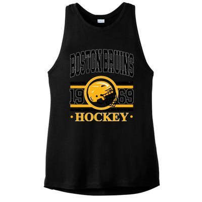 Boston Bruin Hockey Team Supporter Ladies PosiCharge Tri-Blend Wicking Tank