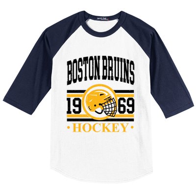 Boston Bruin Hockey Team Supporter Baseball Sleeve Shirt