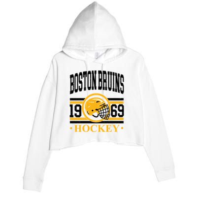 Boston Bruin Hockey Team Supporter Crop Fleece Hoodie