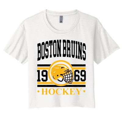 Boston Bruin Hockey Team Supporter Women's Crop Top Tee