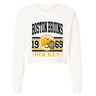 Boston Bruin Hockey Team Supporter Cropped Pullover Crew