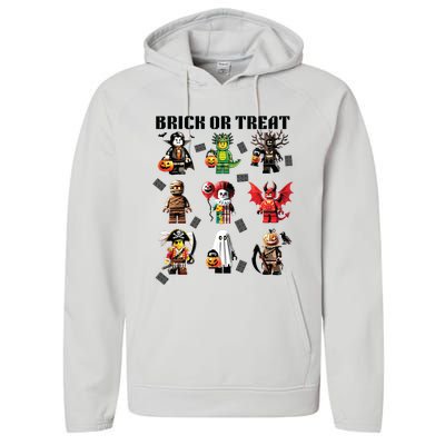 Building Bricks Halloween Brick Or Treat Costume Monsters Performance Fleece Hoodie