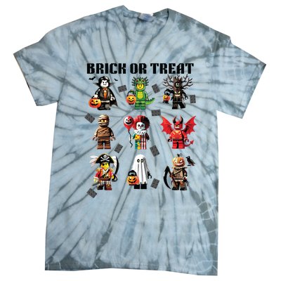 Building Bricks Halloween Brick Or Treat Costume Monsters Tie-Dye T-Shirt