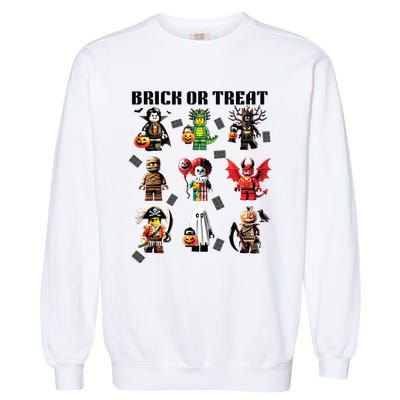 Building Bricks Halloween Brick Or Treat Costume Monsters Garment-Dyed Sweatshirt