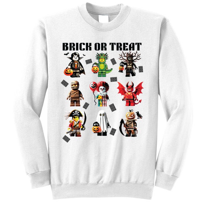 Building Bricks Halloween Brick Or Treat Costume Monsters Sweatshirt