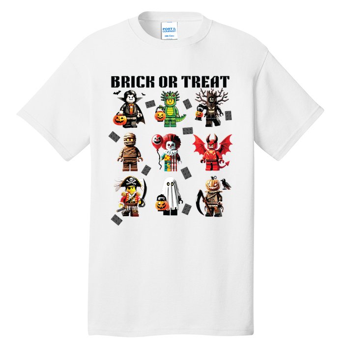 Building Bricks Halloween Brick Or Treat Costume Monsters Tall T-Shirt