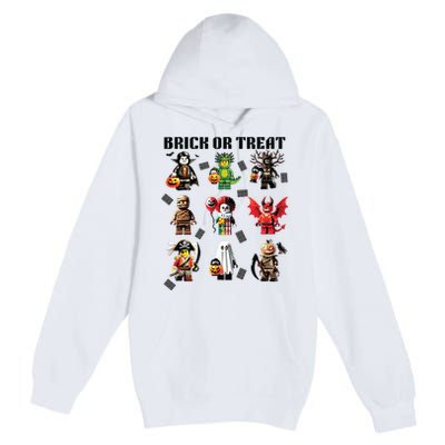 Building Bricks Halloween Brick Or Treat Costume Monsters Premium Pullover Hoodie