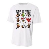 Building Bricks Halloween Brick Or Treat Costume Monsters Performance Sprint T-Shirt