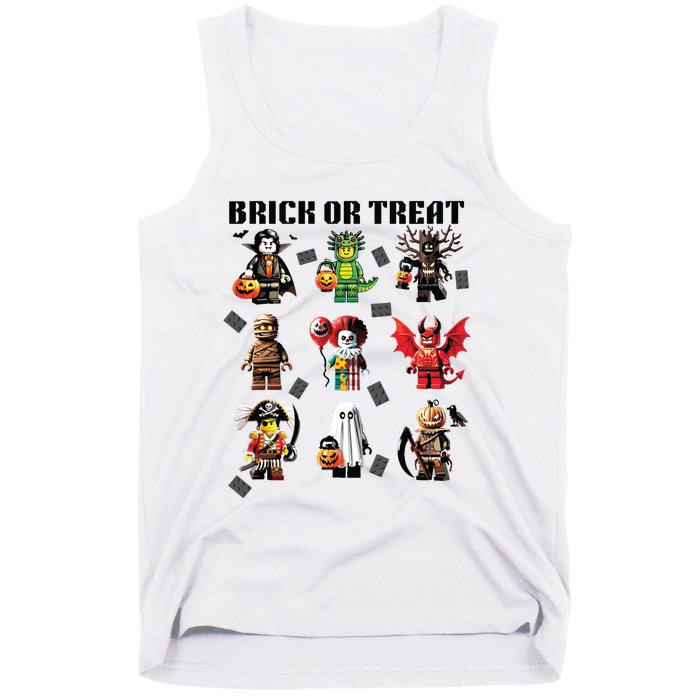 Building Bricks Halloween Brick Or Treat Costume Monsters Tank Top