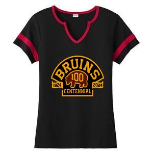 B.O.S.T.O.N B.R.U.I.N.S Hockey Season 2024 Ladies Halftime Notch Neck Tee