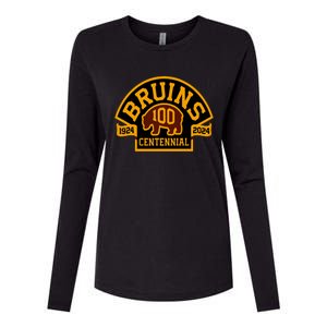 B.O.S.T.O.N B.R.U.I.N.S Hockey Season 2024 Womens Cotton Relaxed Long Sleeve T-Shirt