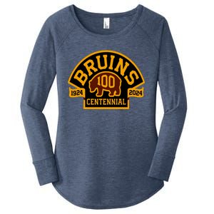 B.O.S.T.O.N B.R.U.I.N.S Hockey Season 2024 Women's Perfect Tri Tunic Long Sleeve Shirt