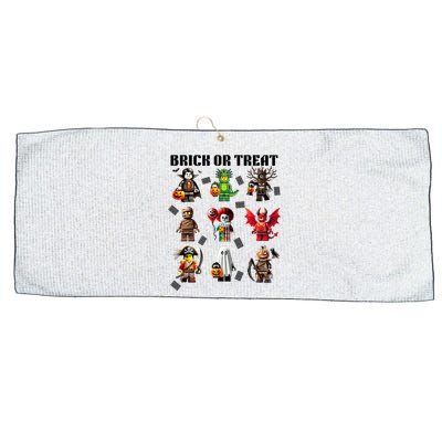 Building Bricks Halloween Brick Or Treat Costume Monsters Large Microfiber Waffle Golf Towel