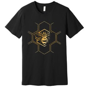 Beekeeper Beekeeping Honeycomb Love For Bees Premium T-Shirt