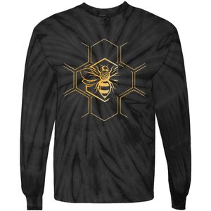 Beekeeper Beekeeping Honeycomb Love For Bees Tie-Dye Long Sleeve Shirt