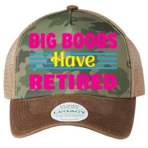 Big Boobs Have Retired Funny Breast Reduction Legacy Tie Dye Trucker Hat