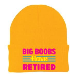 Big Boobs Have Retired Funny Breast Reduction Knit Cap Winter Beanie