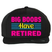 Big Boobs Have Retired Funny Breast Reduction Wool Snapback Cap