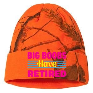 Big Boobs Have Retired Funny Breast Reduction Kati Licensed 12" Camo Beanie