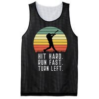 Baseball Batter Homerun Hit Hard Run Fast Turn Left Vintage Mesh Reversible Basketball Jersey Tank