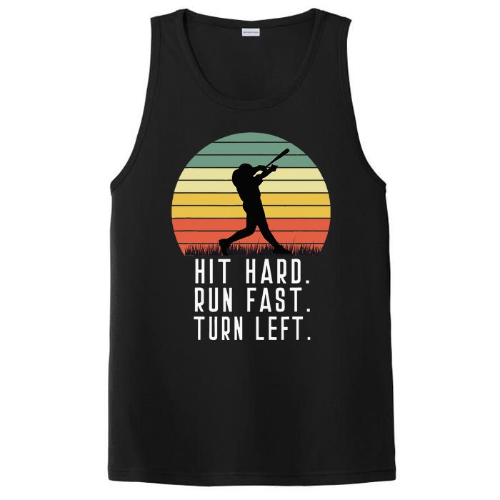 Baseball Batter Homerun Hit Hard Run Fast Turn Left Vintage PosiCharge Competitor Tank