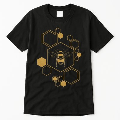 Bee Beekeeping Honeycomb Honey Beekeeper Bee Tall T-Shirt