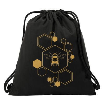 Bee Beekeeping Honeycomb Honey Beekeeper Bee Drawstring Bag
